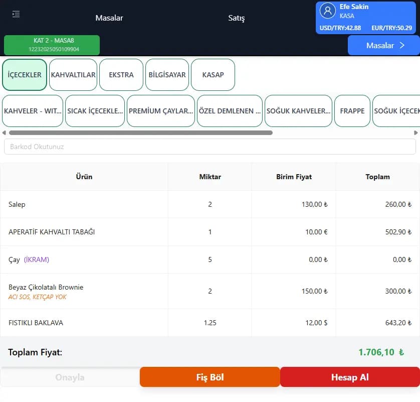 POS Satış ve Barkodlu Satış