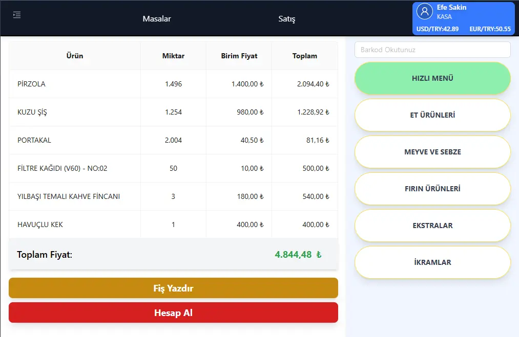 E-POS Cari Hesap ve Bakiye Takibi