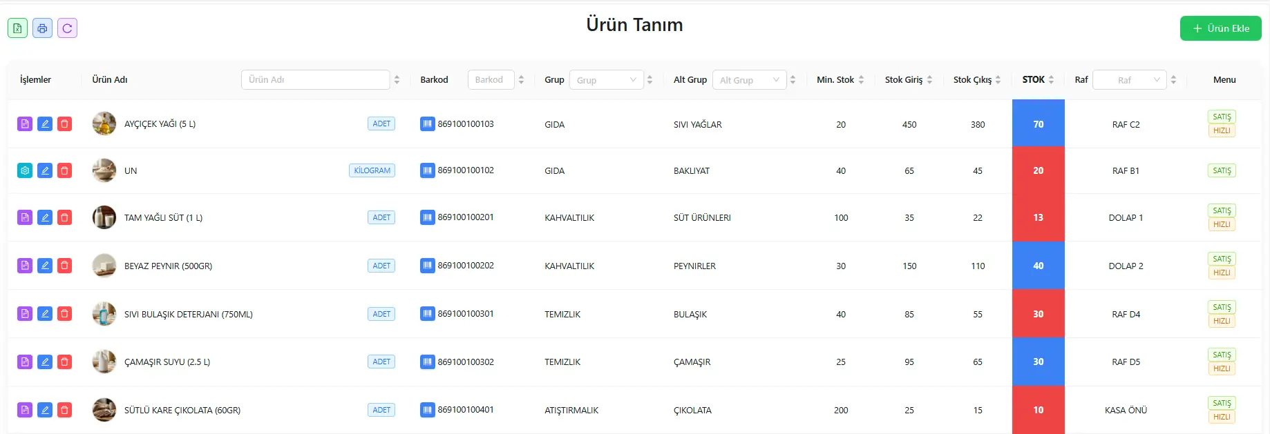 E-POS Ürün ve Stok Yönetimi