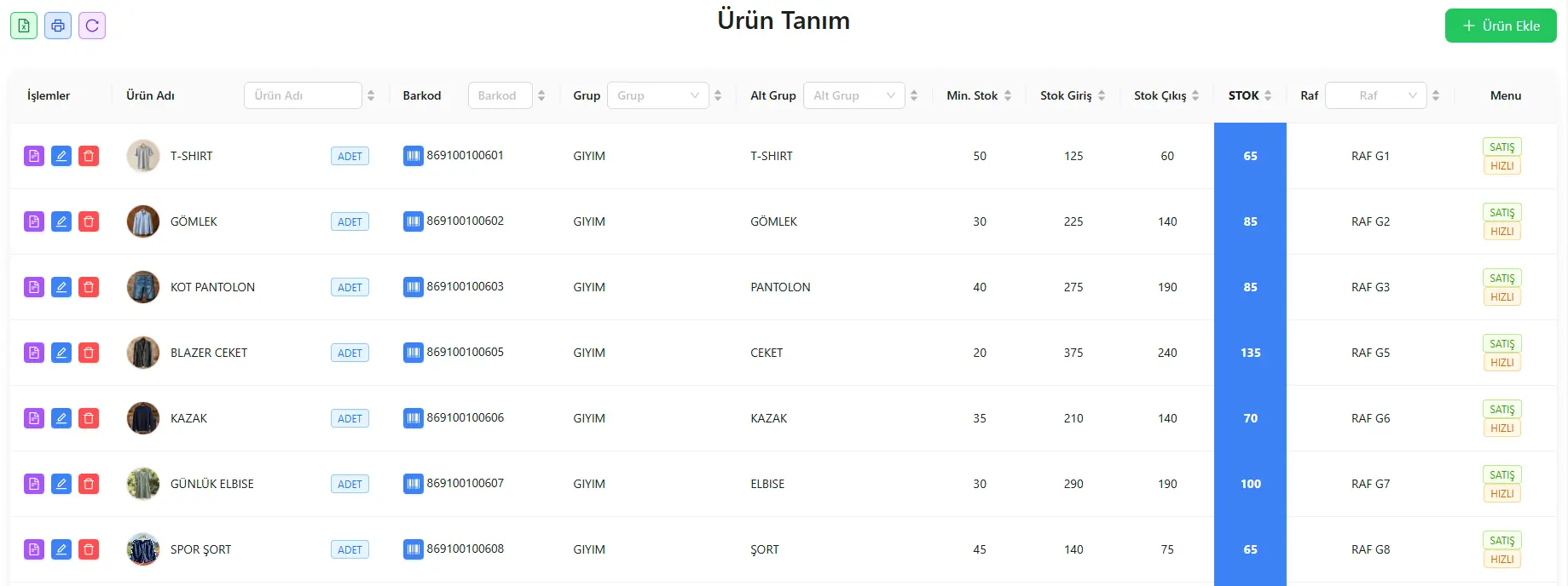 E-POS Ürün Tanım ve Varyant Yönetim Paneli